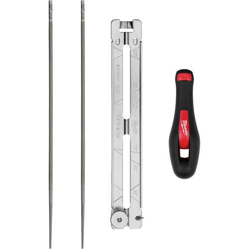 Ensemble pour affûtage de chaîne de scie de 5/32” de 4 morceaux Par Equipment