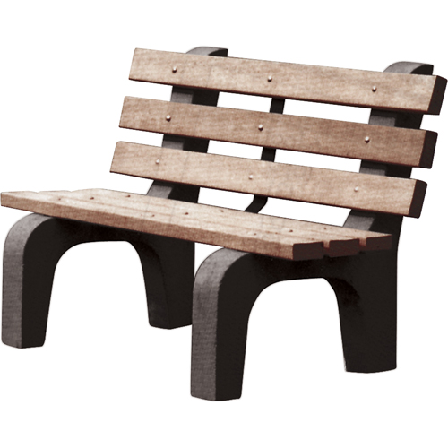 Park Benches, Recycled Plastic, 72" L x 25" W x 31" H, Brown Par Equipment