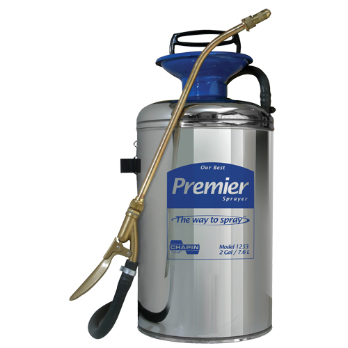 Vaporisateur professionnel s&eacute;rie premi&egrave;re qualit&eacute;, 2 gal. (7,6 L), Acier inoxydable, Lance de 12" Par Equipment