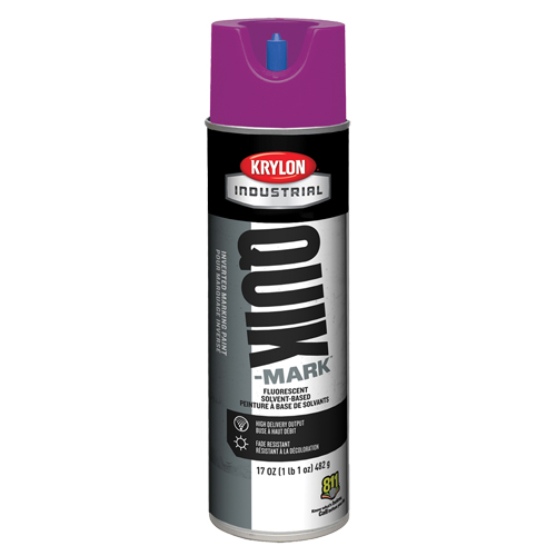 Peinture de marquage industrielle invers&eacute;e &agrave; base de solvant Quik-Mark, 17 oz, Canette a&eacute;rosol Par Equipment