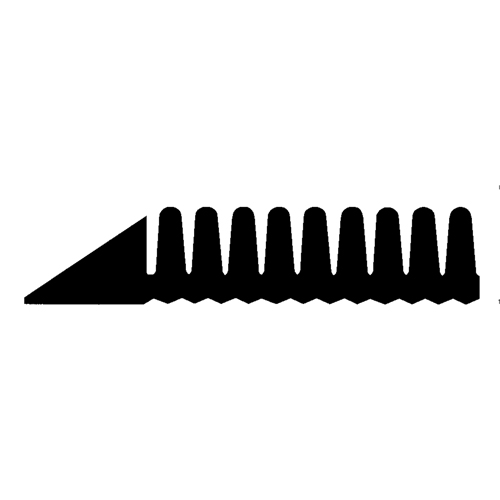 Tapis Mat-A-Dor, Caoutchouc, Grattoir Type, Motif Style pointe de doigt, 3' x 6', Noir Par Equipment