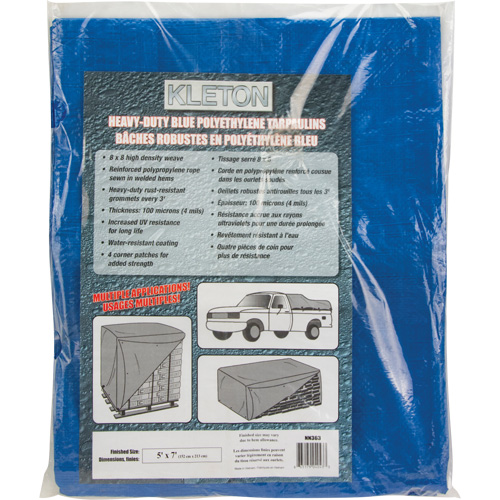 Tarp, Standard Duty, Blue, 7' x 5' x 4 mils Par Equipment