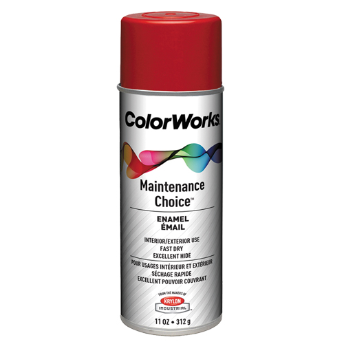 Maintenance Choice Enamel, Cherry Red, Gloss, 11 oz., Aerosol Can Par Equipment