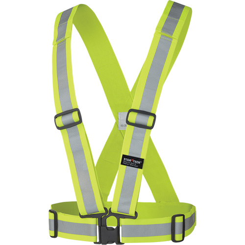 5592 Harnais de s&eacute;curit&eacute; &eacute;lastique, Jaune lime haute visibilit&eacute;, Couleur r&eacute;fl&eacute;chissante Argent, Taille unique Par Equipment