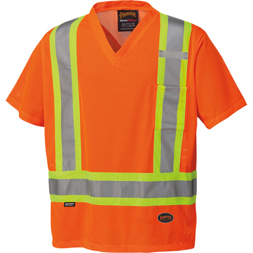 5994 T-shirt de s&eacute;curit&eacute; haute visibilit&eacute;, Polyester, 2T-Grand, Orange haute visibilit&eacute; Par Equipment
