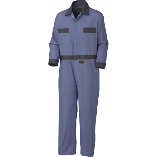 5133T Coveralls with Concealed Brass Buttons, Men's, Navy Blue, Size 42 Par Equipment