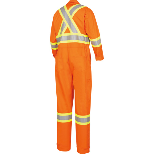 5555 High Visibility FR Rated & Arc Rated Safety Coveralls, Size 36, High Visibility Orange, 11 cal/cm² Par Equipment