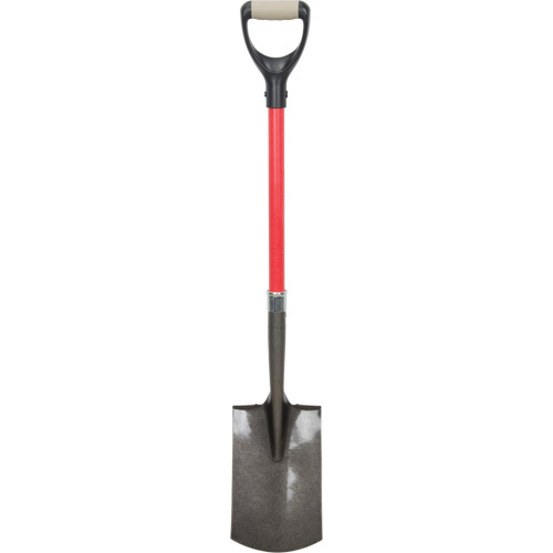 Heavy-Duty Shovels, Fibreglass, Carbon Steel Blade, D-Grip Handle, 30-1/2" Long Par Equipment