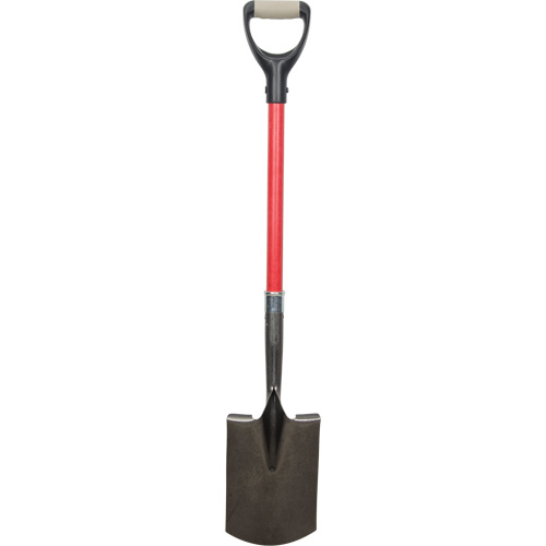 Heavy-Duty Shovels, Fibreglass, Carbon Steel Blade, D-Grip Handle, 30-1/2" Long Par Equipment