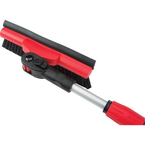 Balai &agrave; neige avec t&ecirc;te pivotante, T&eacute;lescopique, lame , 52" Longueur, Noir/Rouge Par Equipment