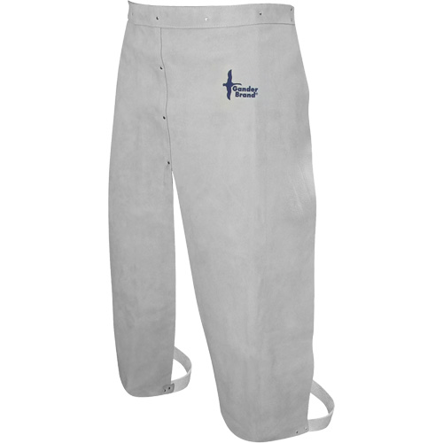 Tablier de soudage en cuir, Taille &agrave; jambes fendues, 32" lo, Gris perle Par Equipment