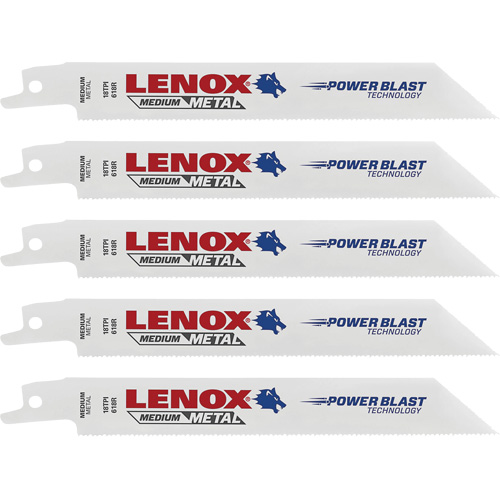 Lames de scie &agrave; m&eacute;taux, Bim&eacute;tal, 18 Dents par pouce, 6" lo x 3/4" la Par Equipment