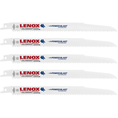 Wood Cutting Reciprocating Saw Blades, Bi-Metal, 6 TPI, 9" L x 3/4" W Par Equipment