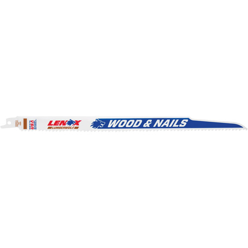 Lame de scie alternative, Bim&eacute;tal, 6 Dents par pouce, 12" lo x 3/4" la Par Equipment