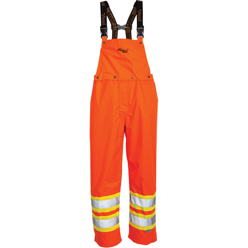 Journeyman&reg; 300D Bib Pants, Polyester, Large, High Visibility Orange Par Equipment
