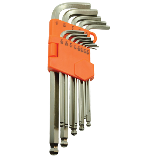 Ball End Hex Key Set, 13 Pcs., Imperial Par Equipment
