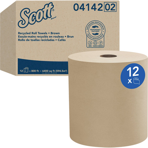 Serviettes en rouleaux durs Universel  de Scott, 1 pli, Standard, 800' lo Par Equipment