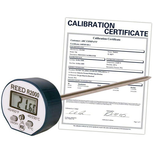 Thermometer with ISO Certificate, Contact, Digital, -40-450°F (-40-230°C) Par Equipment