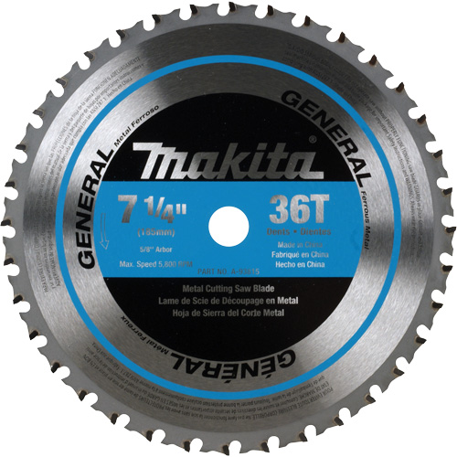 CERMET Tipped Saw Blade, 7-1/4", 36 Teeth, Metal Use Par Equipment