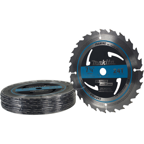 Carbide-Tipped Circular Framing Saw Blade, 7-1/4", 24 Teeth, Wood Use Par Equipment