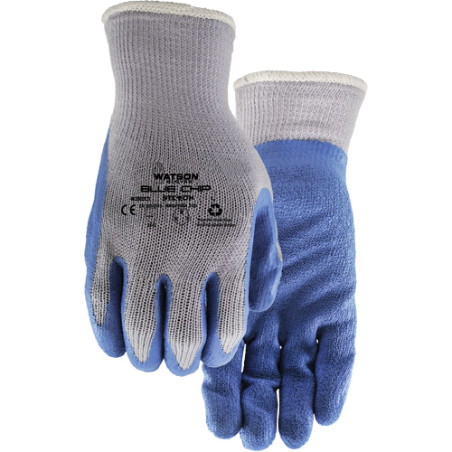 Stealth Blue Chip Coated Gloves, Large, Rubber Latex Coating, 10 Gauge, Polyester Shell Par Equipment