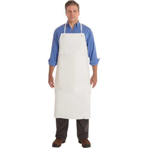 AlphaTec&reg; 56-101 PVC Apron, PVC/Vinyl, White, 33" W x 44" L Par Equipment