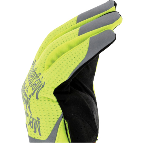 FastFit&reg; High-Visibility Work Gloves, Synthetic Palm, Size Medium/9 Par Equipment