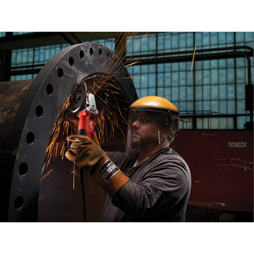 Small Lock-On Angle Grinder with Shroud Slide, 5", 12 A Par Equipment