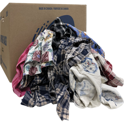 Select Wiper Rags, Flannel, Mix Colours, 20 lbs. Par Equipment