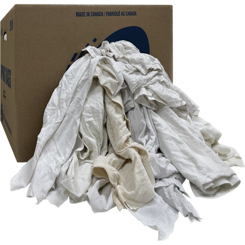 Wiper Rags Box, Ganzie, White, 20 lbs. Par Equipment