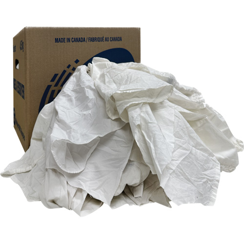 Boîte de chiffons d'essuyage, Blanc, 10 lb Par Equipment