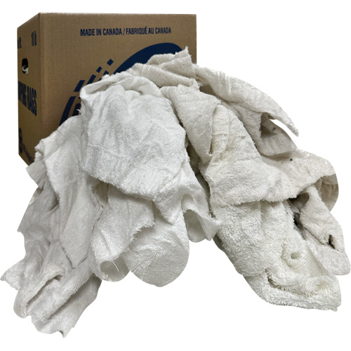 Wiper Rags Box, Terrycloth, White, 10 lbs. Par Equipment