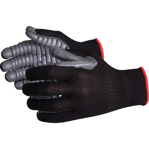 Gants antivibrations &agrave; doigts complets Vibrastop, Taille Grand, Paume Synth&eacute;tique Par Equipment