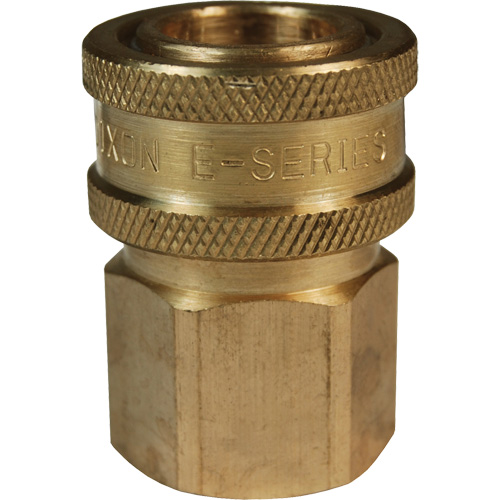 DQC E-Series Straight-Through Interchange Coupler, Brass, 3/4", Female NPTF, 1700 PSI Par Equipment