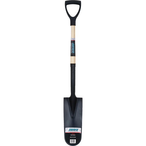 Heavy-Duty Drain Spade, Carbon Steel, 16" x 6" Blade, 29" L, D-Grip Handle Par Equipment