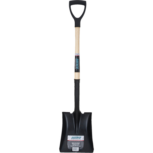 Square Point Shovel, Hardwood, Tempered Steel Blade, D-Grip Handle, 29" Long Par Equipment