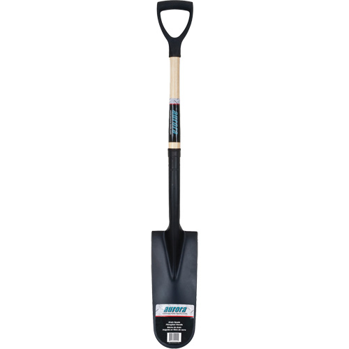 Drain Spade Shovel, Tempered Steel, 14" x 6" Blade, 30" L, D-Grip Handle Par Equipment