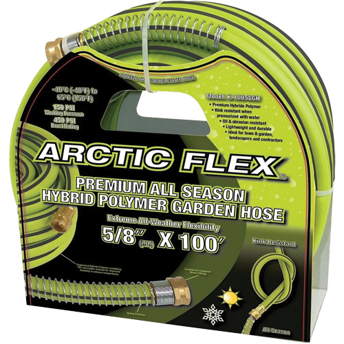 Premium Hybrid Polymer Garden Hose, PVC/Rubber, 5/8" dia. x 100' Par Equipment