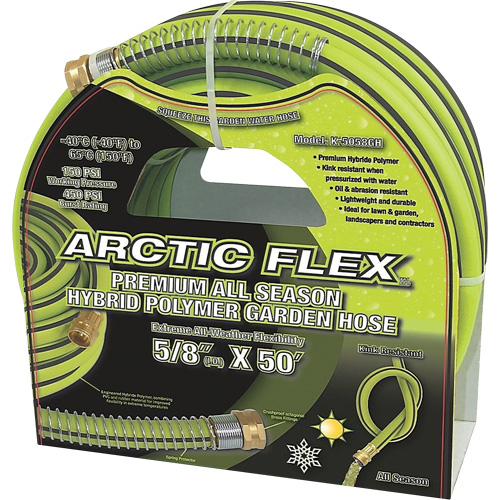 Premium Hybrid Polymer Garden Hose, PVC/Rubber, 5/8" dia. x 50' Par Equipment