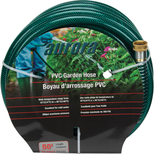 Tuyau de jardin, PVC, 5/8" dia x 50' Par Equipment
