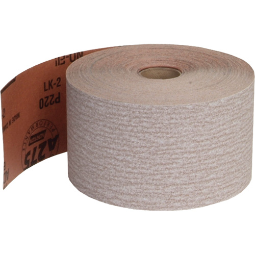 Rouleau de papier abrasif PSA sans chargement, Oxyde d'aluminium, 2-3/4" la x 135' lo, Grain 220 Par Equipment