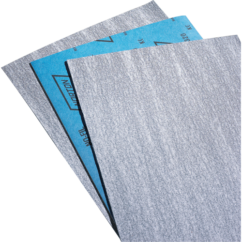 Papier abrasif en feuilles de papier - No-Fil Durite A475, 9" x 11", Grain P80-B, Carbure de silicium Par Equipment