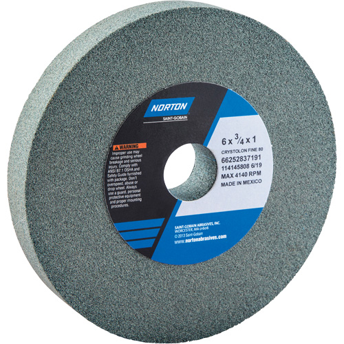 Meules pour rectifieuses d'&eacute;tabli - Meules Gemini, 6" x 3/4", Arbre de 1" Par Equipment