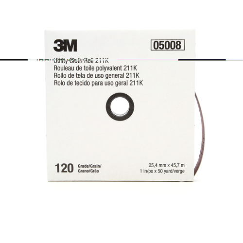 Utility Roll 211K, Aluminum Oxide, 1" W x 150' L, 120 Grit Par Equipment