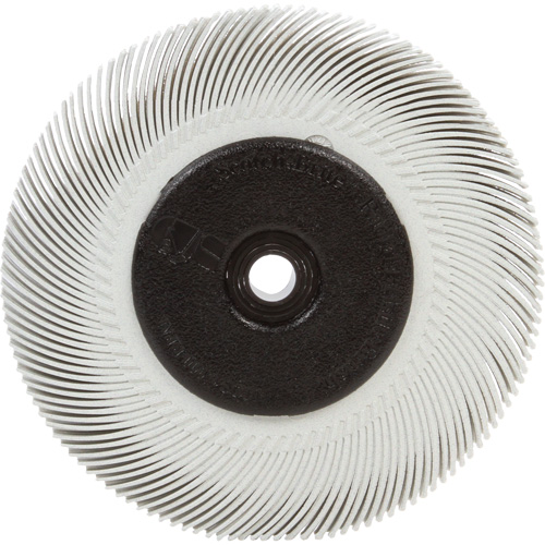 Brosse radiale en soies Scotch-Brite, C&eacute;ramique, Grain 120, 6" dia. Par Equipment