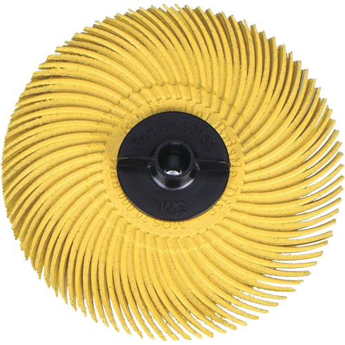 Meule en soie radiale Scotch-Brite, Oxyde d'aluminium, Grain 80, 3" dia. Par Equipment