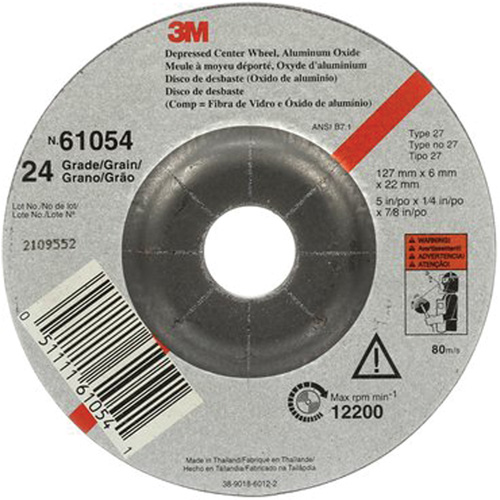 Meule &agrave; moyeu d&eacute;port&eacute;, 5" x 27, Oxyde d'aluminium Par Equipment