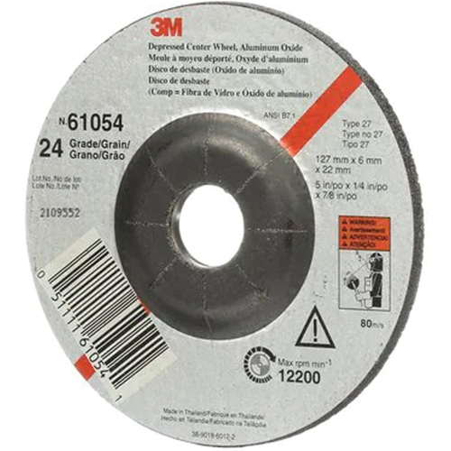 Meule &agrave; moyeu d&eacute;port&eacute;, 5" x 27, Oxyde d'aluminium Par Equipment
