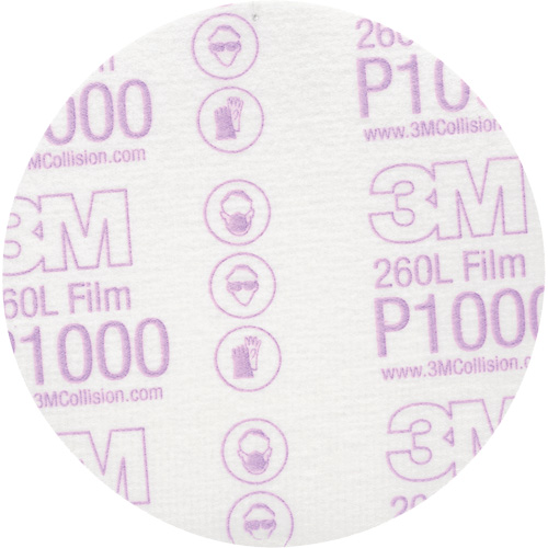 Hookit Finishing Film Disc, 5" Dia., P1000 Grit, Aluminum Oxide Par Equipment