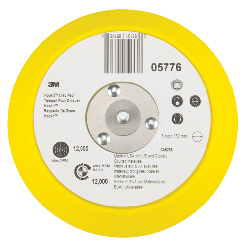 Hookit Disc Pad, 6" Dia. Par Equipment